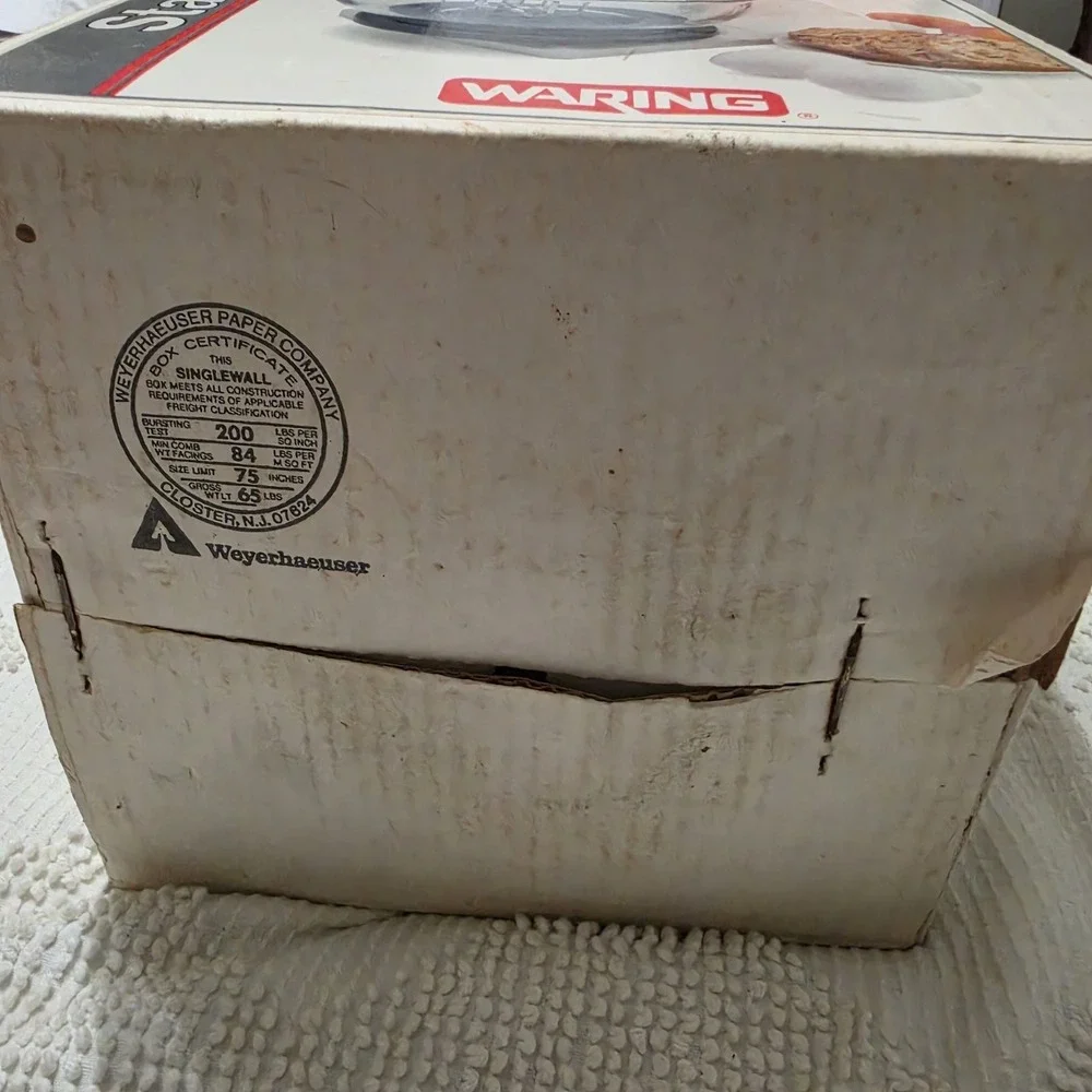 Vintage Waring Stand/Hand Mixer HS888-1 6-Speed w/ Glass Bowl & Stand NEW